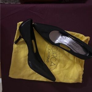 Joan & David Black Suede Heels